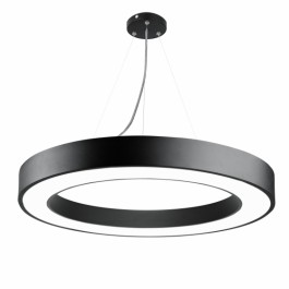 Светильник светодиодный Geometria ЭРА Ring SPO-134-B-40K-056 56Вт 4000К 4200Лм IP40 800*800*80 черный подвесной